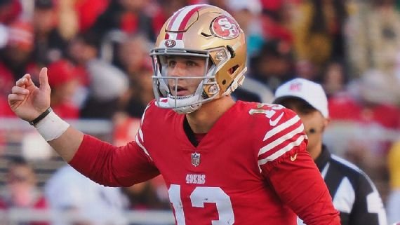 Brock Purdy, QB, San Francisco 49ers (55% Rostered)